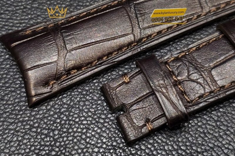 Dây đồng hồ Rolex Cellini da cá nâu sẫm