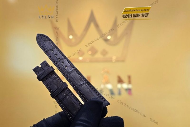 Dây đồng hồ Rolex Cellini da cá nâu sẫm