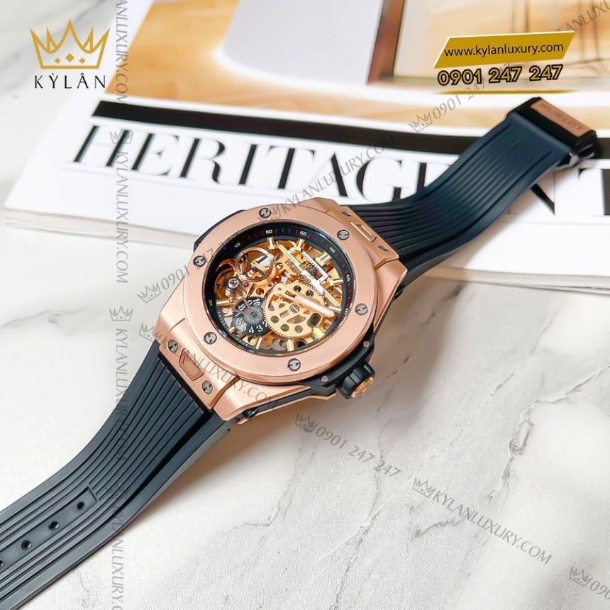Kỳ Lân Luxury hublot big bang meca 10 king gold 42mm 5 Đồng hồ Hublot Big Bang MECA 10 King Gold 42mm