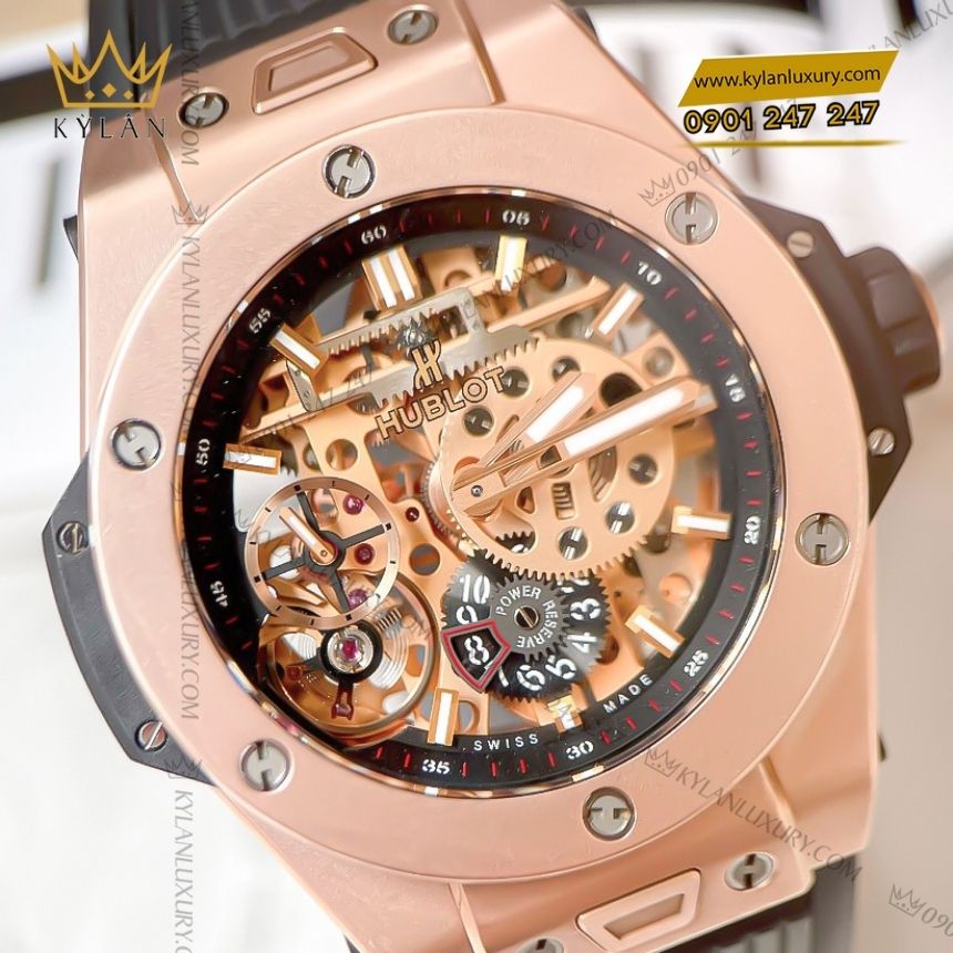Kỳ Lân Luxury hublot big bang meca 10 king gold 42mm 6 Đồng hồ Hublot Big Bang MECA 10 King Gold 42mm