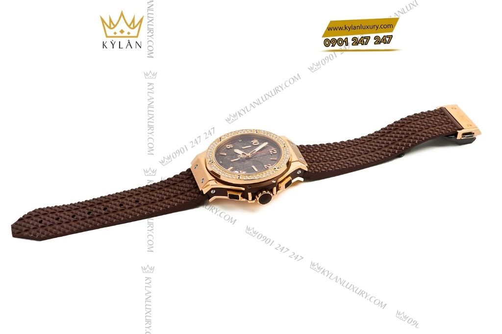 Kỳ Lân Luxury hublot chronograph king gold cappuccino diamond 5 Đồng hồ Hublot Big Bang Chronograph King Gold Cappuccino Diamond 41mm