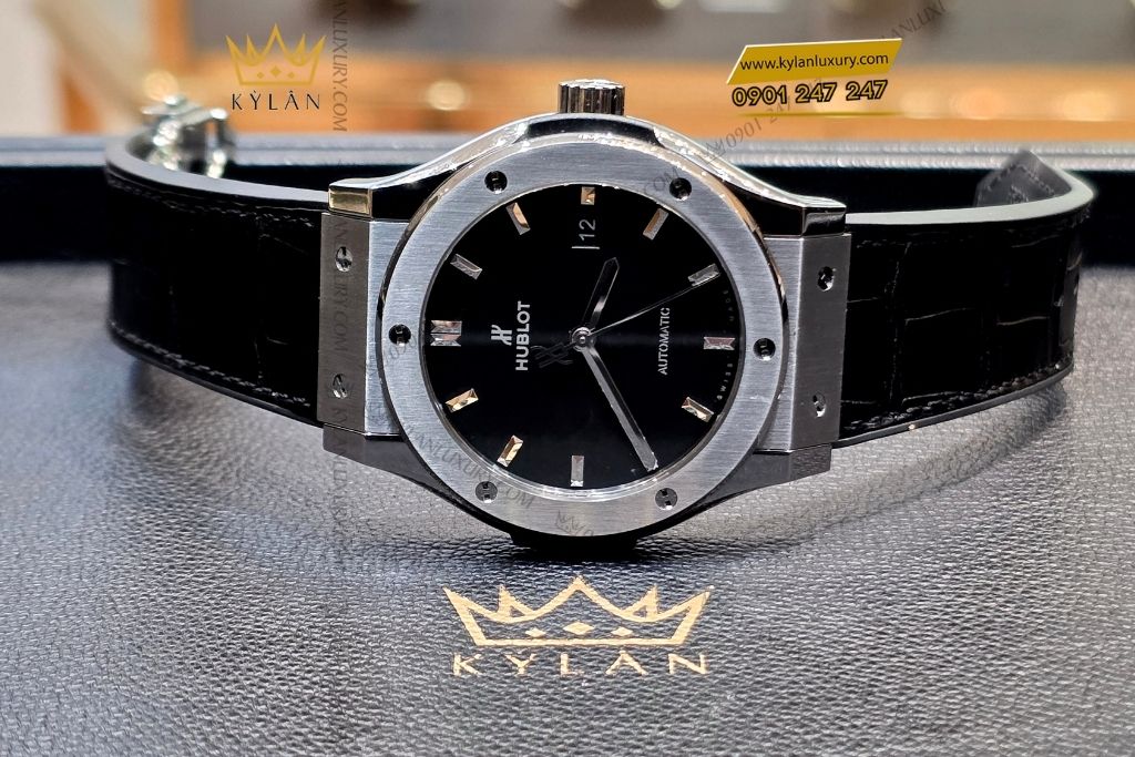 Kỳ Lân Luxury hublot classic fusion titanium 38mm day da ca 11 Đồng hồ Hublot Classic Fusion Titanium 38mm dây da cá