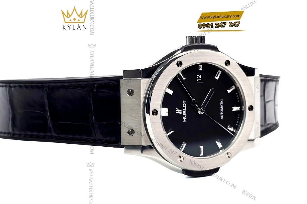 Kỳ Lân Luxury hublot classic fusion titanium 38mm day da ca 4 Đồng hồ Hublot Classic Fusion Titanium 38mm dây da cá