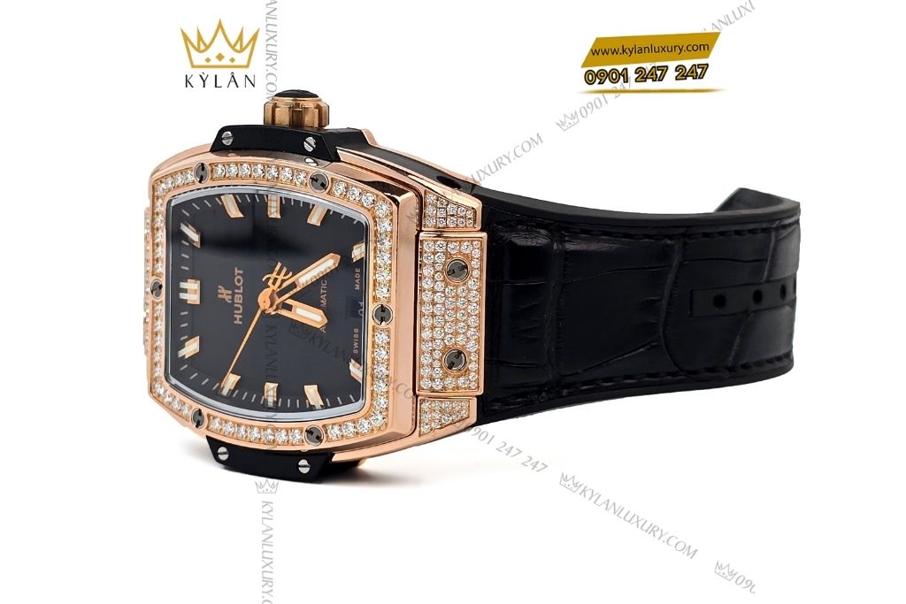 Kỳ Lân Luxury hublot spirit of big bang king gold pave 39mm 2 Đồng hồ Hublot Spirit of Big Bang King Gold Pavé 39mm
