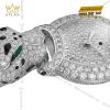 Đồng hồ La Panthère de Cartier vàng trắng full kim cương