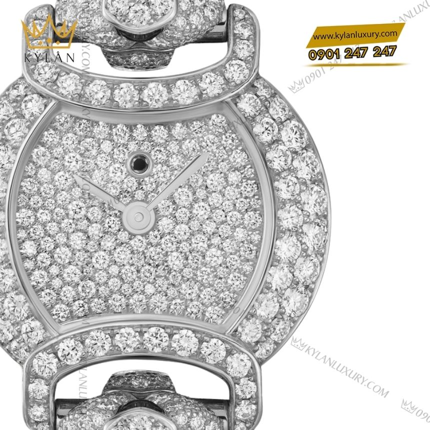 Kỳ Lân Luxury la panthere de cartier crhpi01443 3 Đồng hồ La Panthère de Cartier vàng trắng full kim cương
