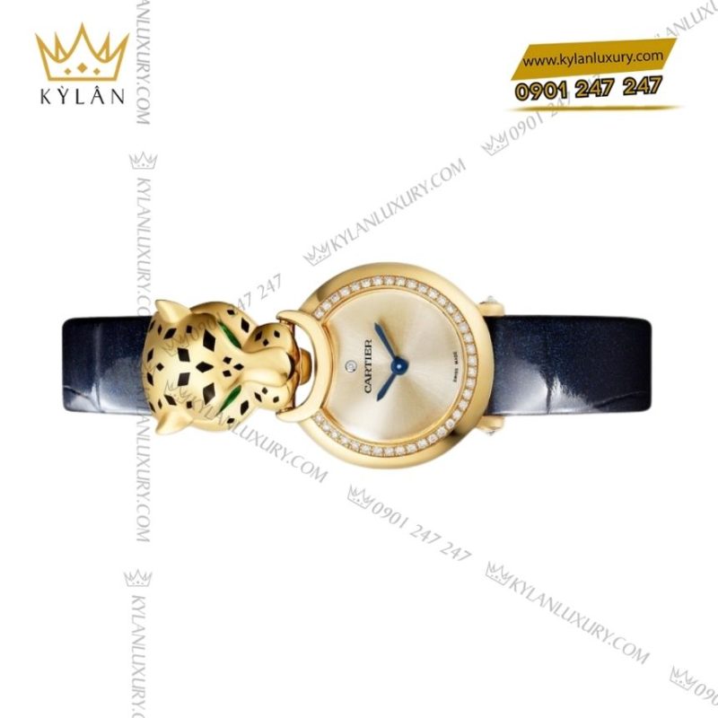 Đồng hồ La Panthère de Cartier vàng vàng bản dây da cá