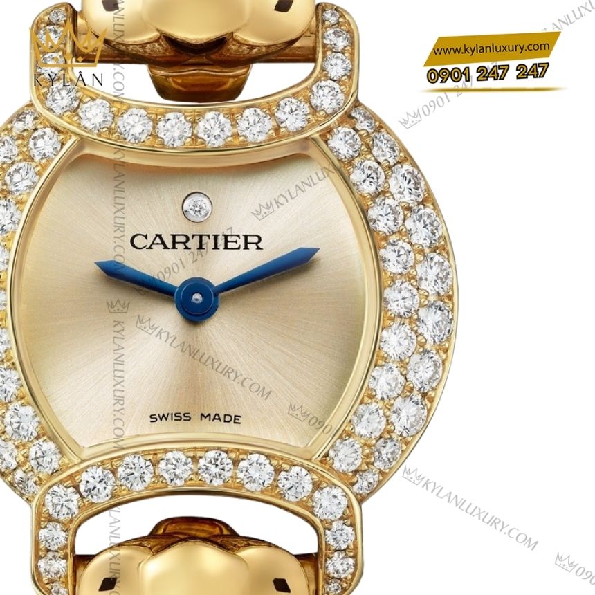 Kỳ Lân Luxury la panthere de cartier crhpi01731 vang vang 18k 5 Đồng hồ La Panthère de Cartier vàng vàng kim cương