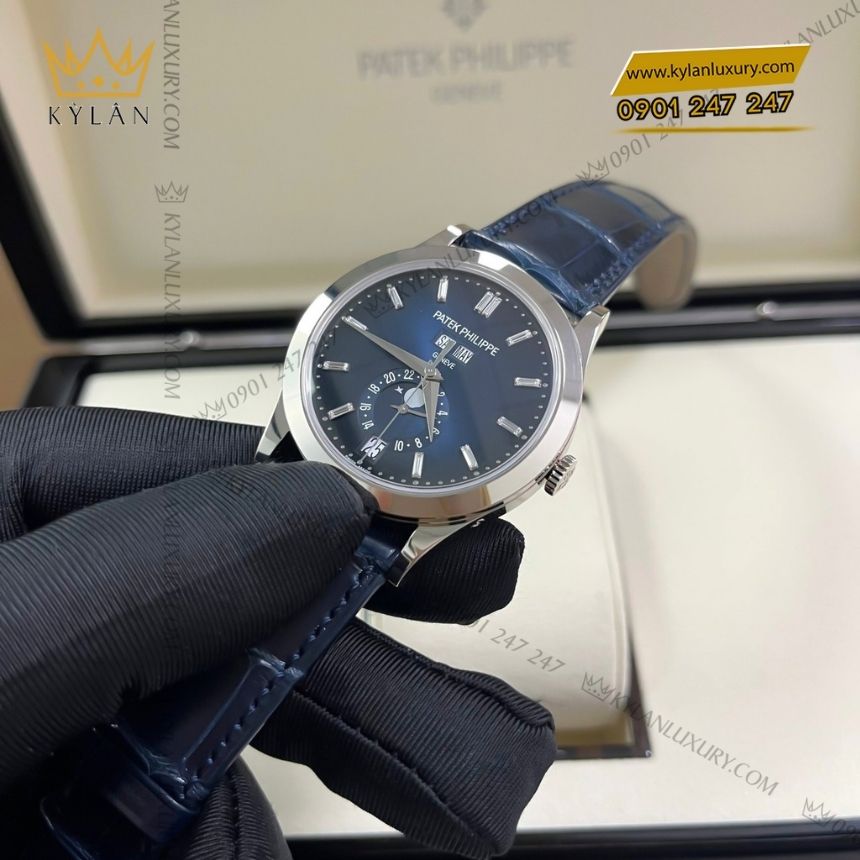 Kỳ Lân Luxury patek philippe 5396g 017 vang trang moonphase 6 Đồng hồ Patek Philippe vàng trắng moonphase 5396G-017