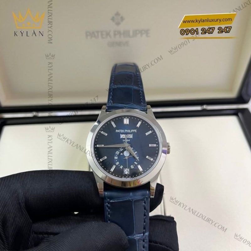 Đồng hồ Patek Philippe vàng trắng moonphase 5396G-017