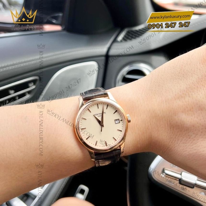 Kỳ Lân Luxury patek philippe calatrava 5227r 001 11 Đồng hồ Patek Philippe Calatrava vàng hồng 5227R-001