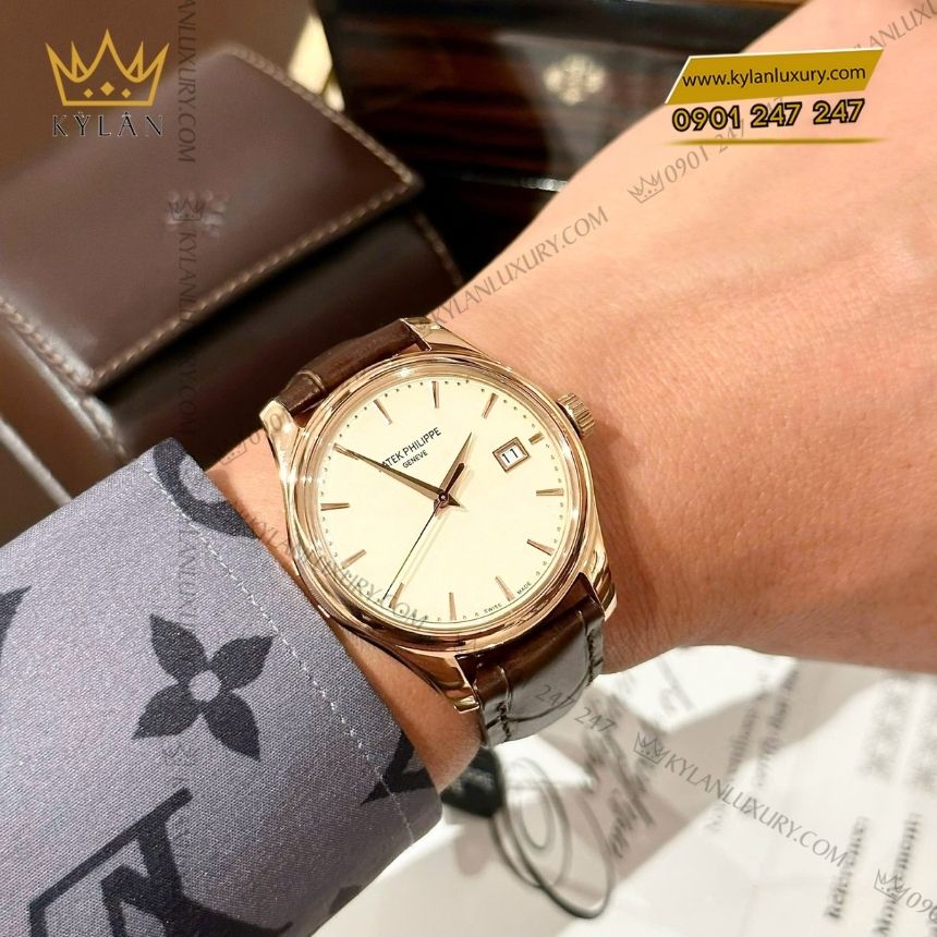 Kỳ Lân Luxury patek philippe calatrava 5227r 001 4 Đồng hồ Patek Philippe Calatrava vàng hồng 5227R-001