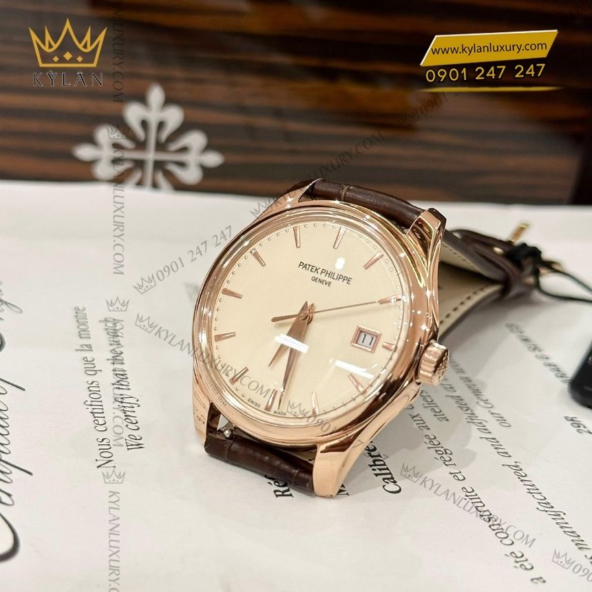 Kỳ Lân Luxury patek philippe calatrava 5227r 001 6 Đồng hồ Patek Philippe Calatrava vàng hồng 5227R-001