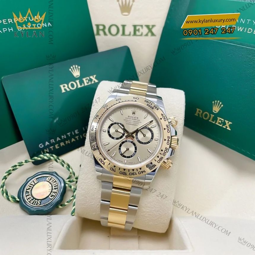 Kỳ Lân Luxury rolex cosmograph daytona demi vang 126503 0004 5 Đồng hồ Rolex Cosmograph Daytona demi vàng vàng 126503-0004