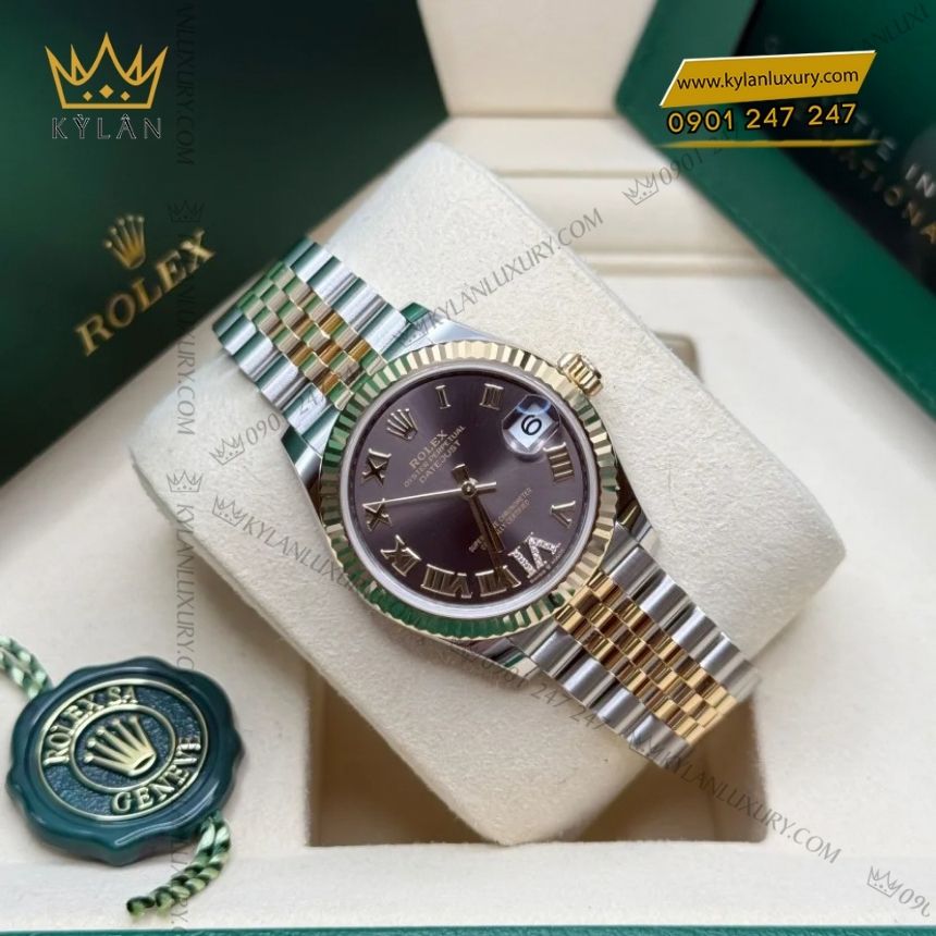 Kỳ Lân Luxury rolex datejust 31 278273 0018 xam demi vang vang 8 Đồng hồ Rolex Datejust 31 xám demi vàng vàng 278273-0018