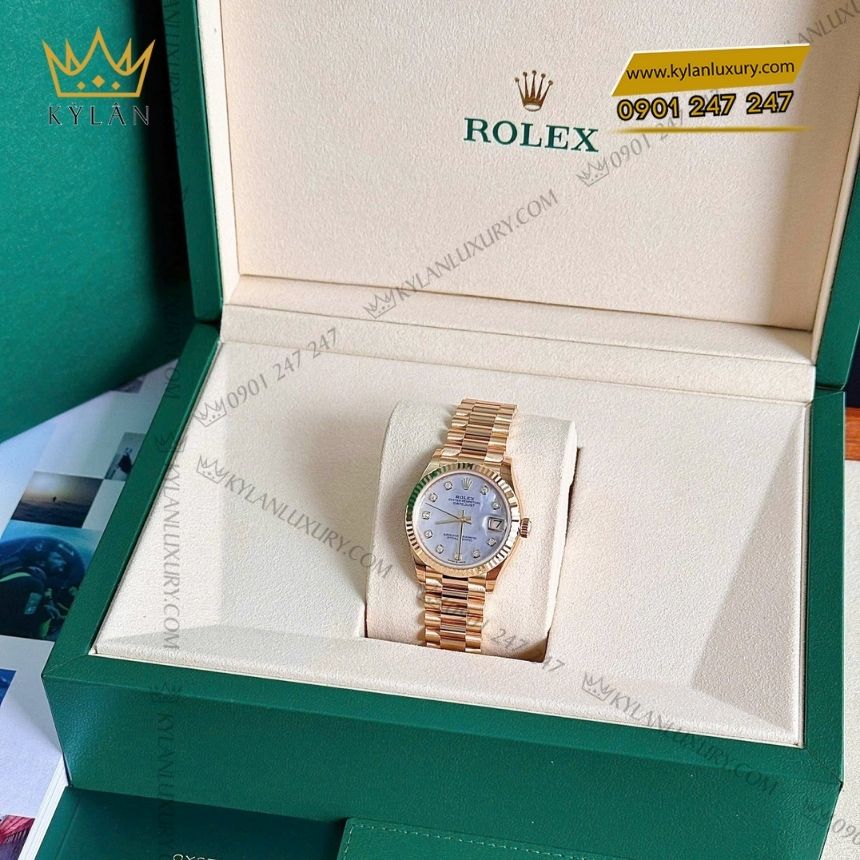 Kỳ Lân Luxury rolex datejust 31 278278 0010 vang vang mop 4 Đồng hồ Rolex Datejust 31 vàng vàng xà cừ 278278-0010