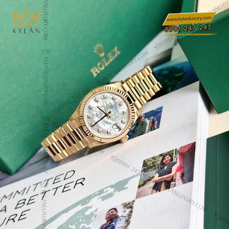Đồng hồ Rolex Datejust 31 vàng vàng xà cừ 278278-0010