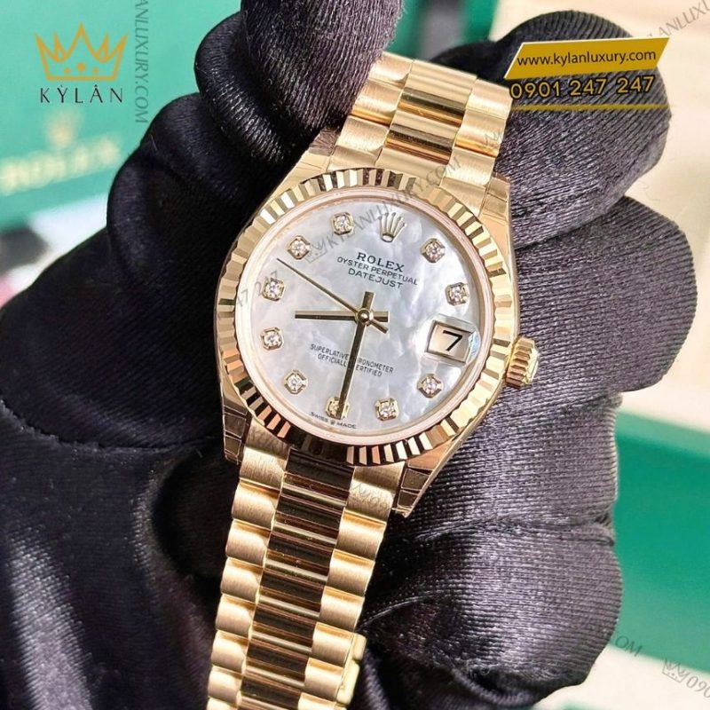Đồng hồ Rolex Datejust 31 vàng vàng xà cừ 278278-0010