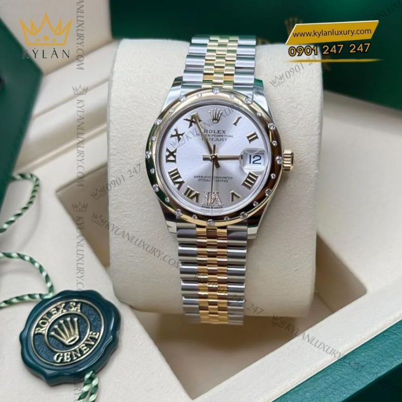 Đồng hồ Rolex Datejust 31 demi mặt số bạc 278343RBR-0004