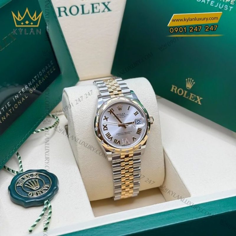 Đồng hồ Rolex Datejust 31 demi mặt số bạc 278343RBR-0004