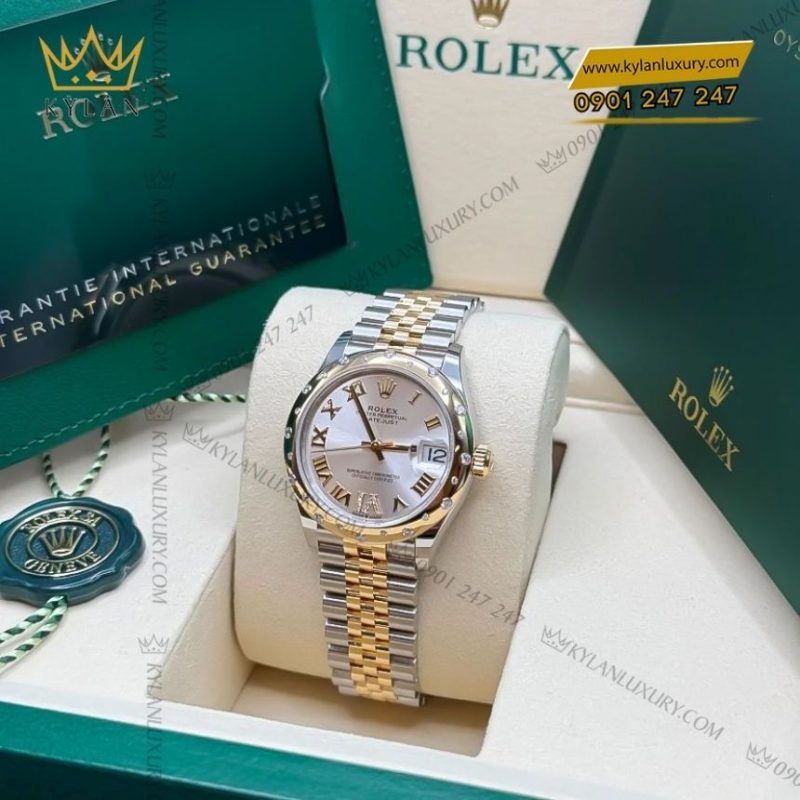 Đồng hồ Rolex Datejust 31 demi mặt số bạc 278343RBR-0004