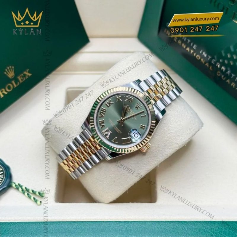 Đồng hồ Rolex Datejust 31 demi vàng vàng olive 278273-0016