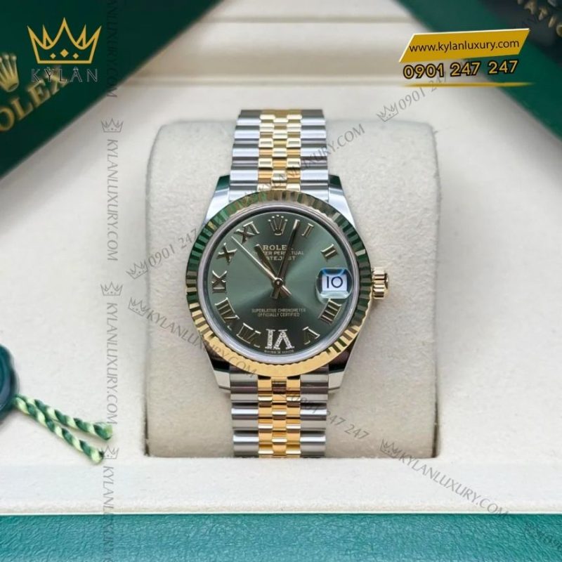 Đồng hồ Rolex Datejust 31 demi vàng vàng olive 278273-0016