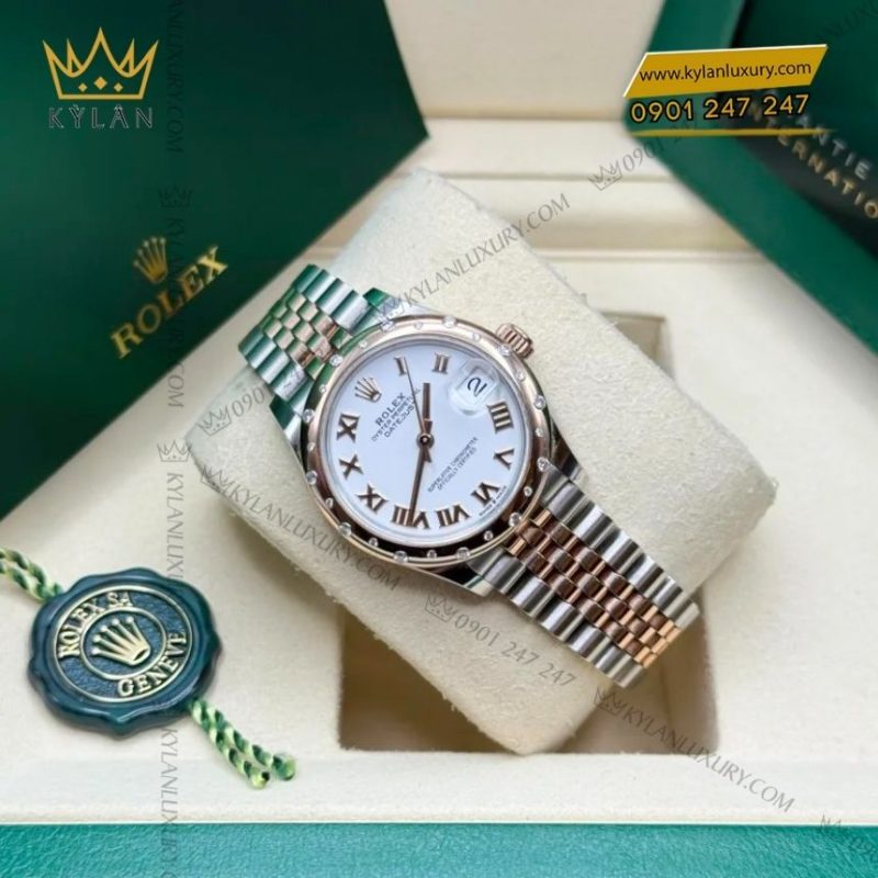 Đồng hồ Rolex Datejust 31 trắng kim cương 278341RBR-0002