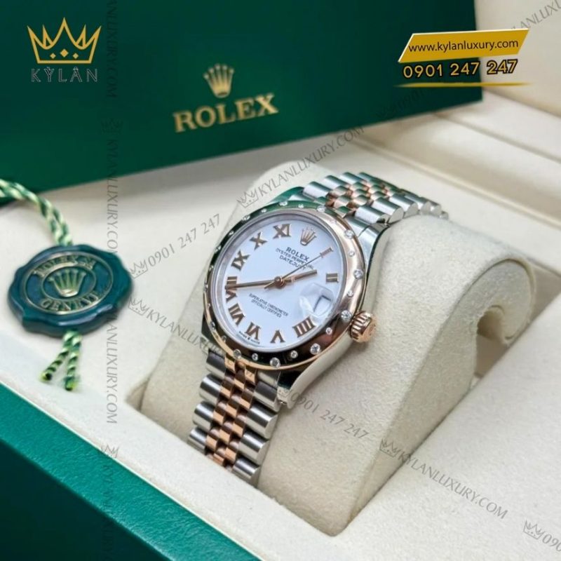 Đồng hồ Rolex Datejust 31 trắng kim cương 278341RBR-0002