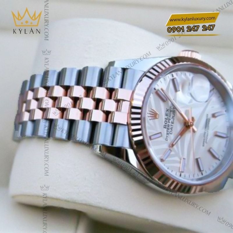 Đồng hồ Rolex Datejust 36 demi mặt lá cọ 126231-0031