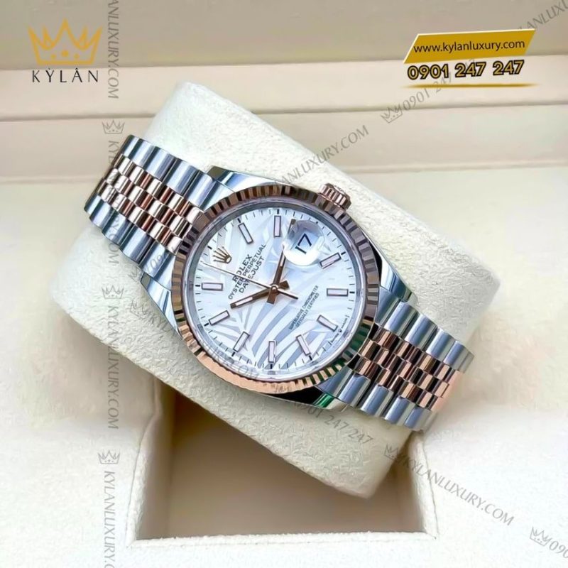 Đồng hồ Rolex Datejust 36 demi mặt lá cọ 126231-0031