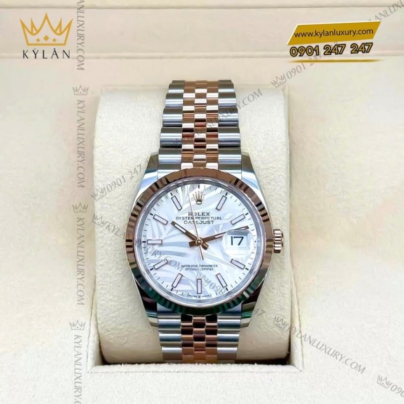 Đồng hồ Rolex Datejust 36 demi mặt lá cọ 126231-0031