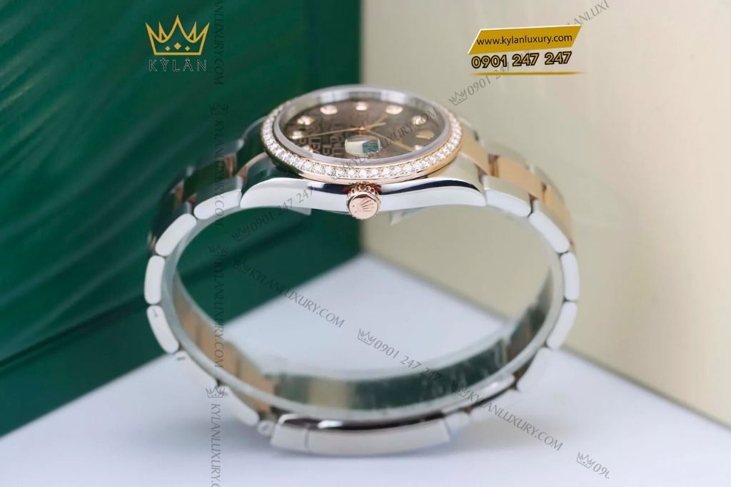 Kỳ Lân Luxury rolex datejust 36 126281rbr chocolate vi tinh 4 Đồng hồ Rolex Datejust 36 Chocolate Vi Tính 126281RBR-0014
