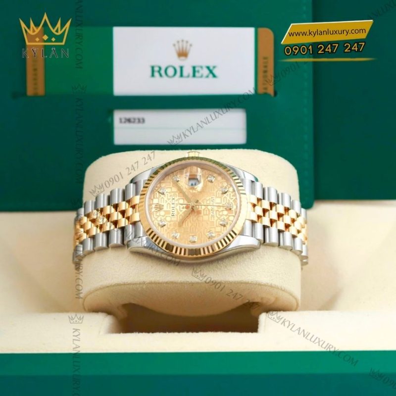 Rolex Datejust 36 demi vi tính vàng 126233-0033