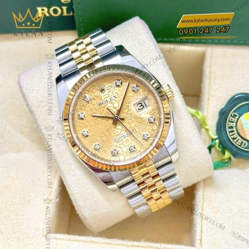 Rolex Datejust 36 demi vi tính vàng 126233-0033