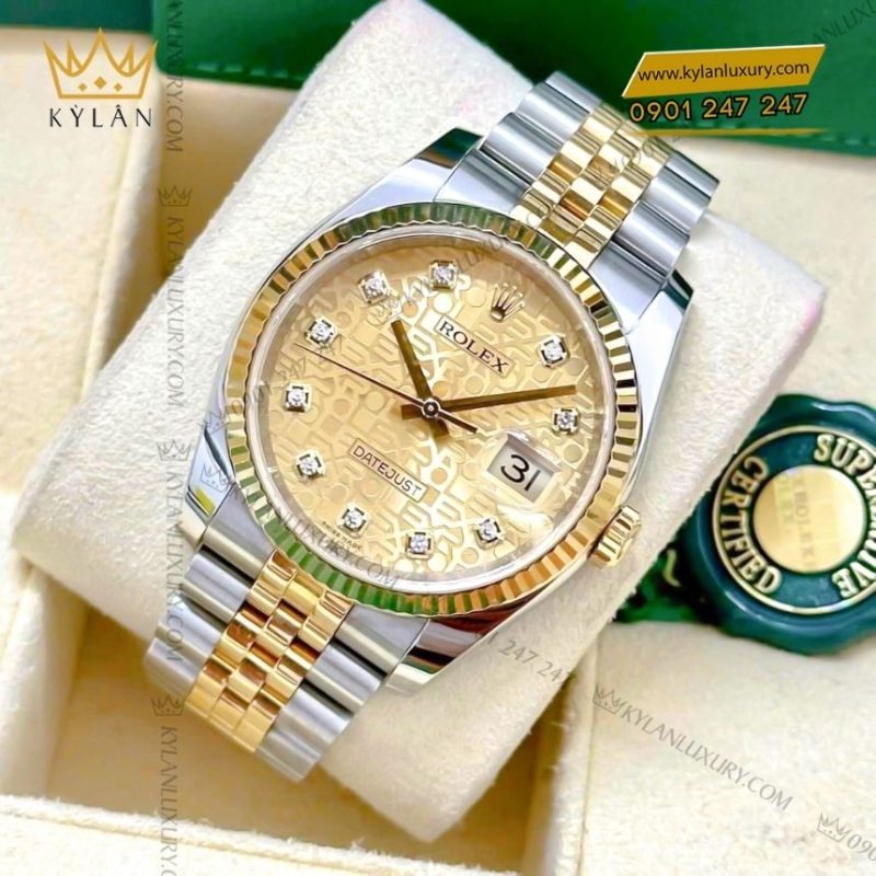 Rolex Datejust 36 demi vi tính vàng 126233-0033