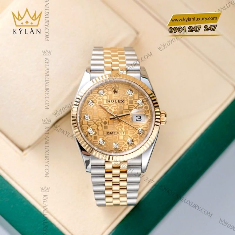 Rolex Datejust 36 demi vi tính vàng 126233-0033