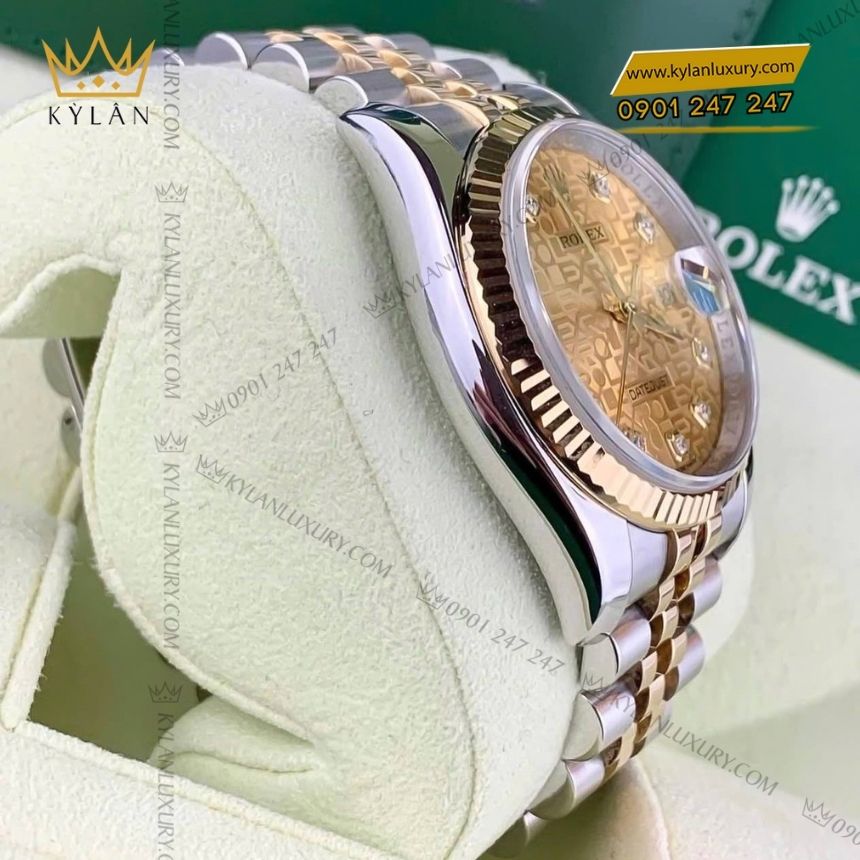 Kỳ Lân Luxury rolex datejust 36 vi tinh vang 126233 0033 6 Rolex Datejust 36 demi vi tính vàng 126233-0033