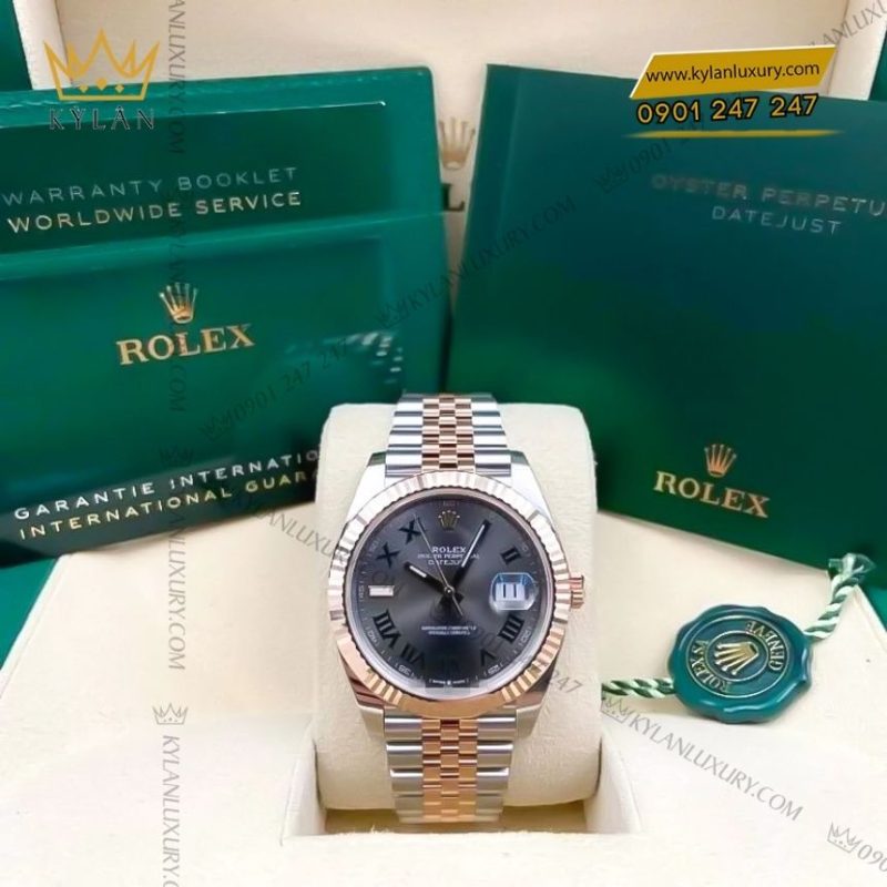 Đồng hồ Rolex Datejust 41 demi xám La Mã 126331-0016