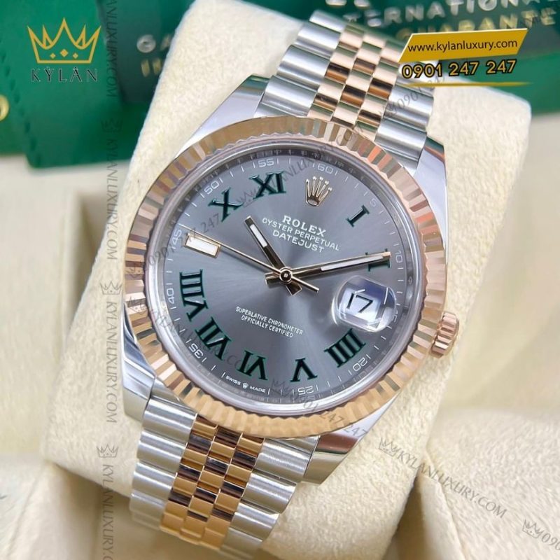Đồng hồ Rolex Datejust 41 demi xám La Mã 126331-0016
