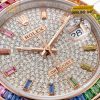 Đồng hồ Rolex Datejust 41 custom kim cương vành rainbow 126331