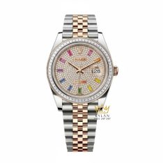 rolex-datejust-41-custom-vanh-kim-vuong (1) Đồng hồ Rolex Datejust 41 custom vành kim vuông 126331