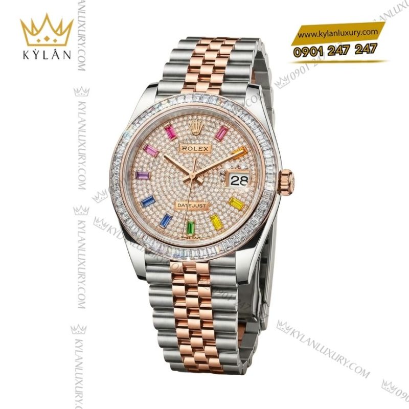 Đồng hồ Rolex Datejust 41 custom vành kim vuông 126331