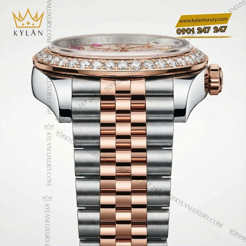 Kỳ Lân Luxury rolex datejust custom kim tron 126331 6 Đồng hồ Rolex Datejust 41 custom kim cương 126331