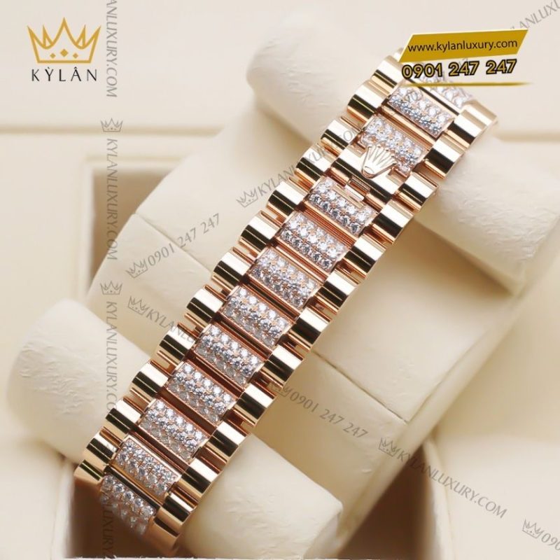 Đồng hồ Rolex Day Date Everose Gold Rainbow 128345RBR-0043