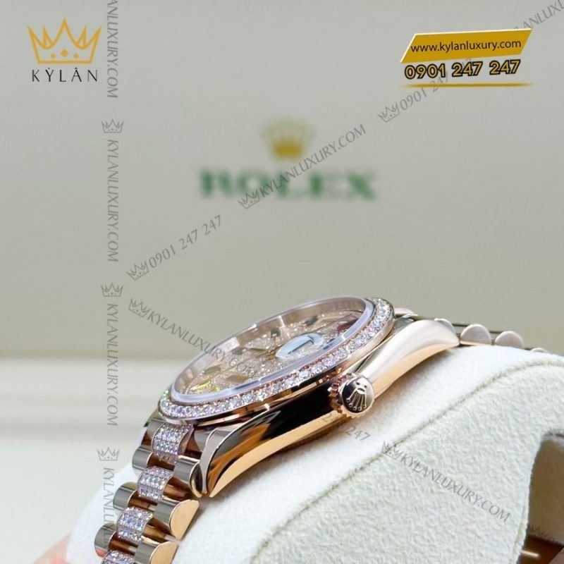Đồng hồ Rolex Day Date Everose Gold Rainbow 128345RBR-0043