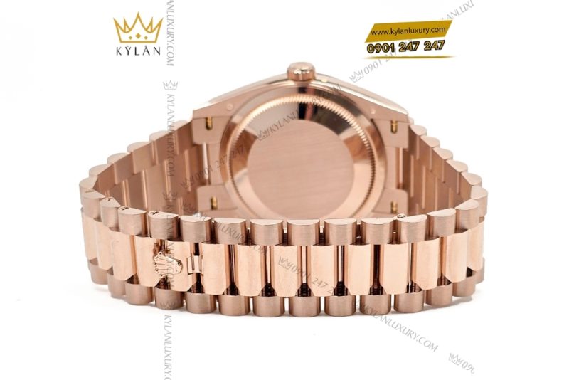 Đồng hồ Rolex Day Date 36 nâu ombré cọc kim cương 128235-0037