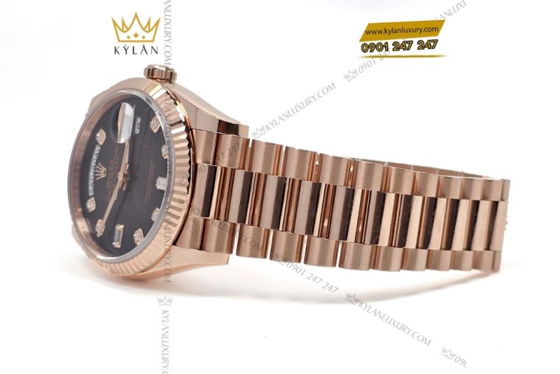Đồng hồ Rolex Day Date 36 nâu ombré cọc kim cương 128235-0037