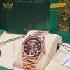 Đồng hồ Rolex Day Date 36 nâu ombré cọc kim cương 128235-0037