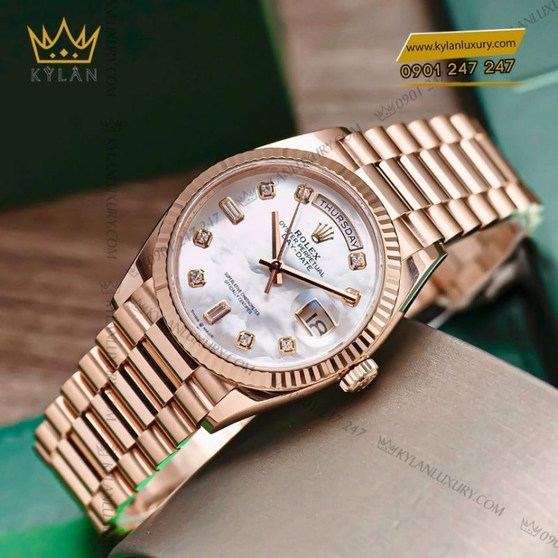Đồng hồ Rolex Day Date 36 xà cừ kim cương 128235-0029